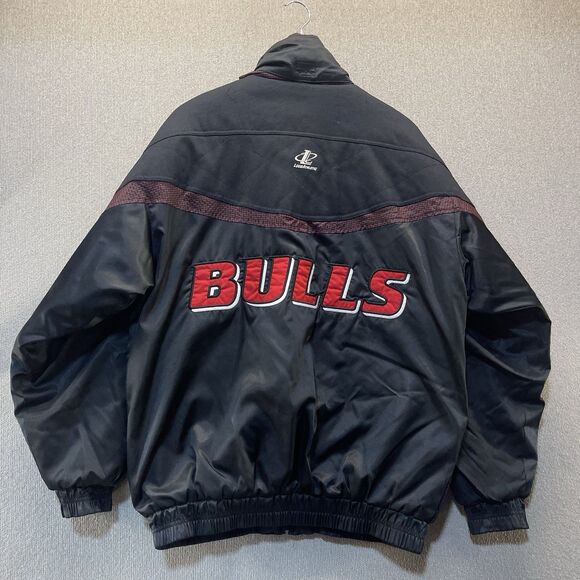 Vintage 90s Logo Athletic Chicago Bulls Jacket Coat Men's Medium NBA - Picture 2 of 11